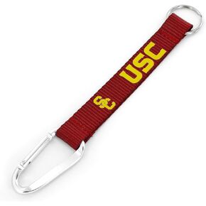 Aminco NCAA USC Trojans Carabiner Lanyard Keychain, Maroon, 5