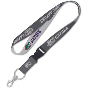 WinCraft Florida Gators Lanyard with Detachable Buckle, 1" - Grey, Blue and Orange