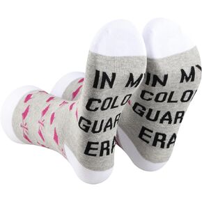 PXTIDY 2 Pairs Color Guard Sock Color Guard Gift Flag Girl Gift Senior Color Guard Gifts Color Guard Themed Socks Gift