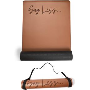 Yoga Mat - Premium Thick Yoga Mat for Women Men Kids - Non Slip Yoga Mat - Great for Hot Yoga Stretching & Pilates - Brown Yoga Mat - Cushioned & Large Exercise Mat - Hot Yoga Mat Non Slip