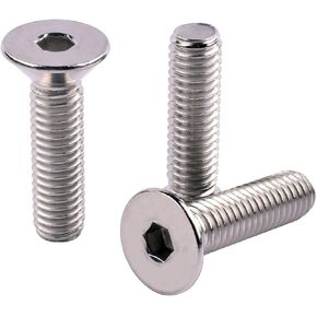 M5 x 10mm غطاء مقبس الرأس المسطح مسامير غاطسة DIN7991 البراغي، 304 الفولاذ المقاوم للصدأ 18-8، محرك ألين سداسي، خيط كامل، الكمية 25 in Kuwait