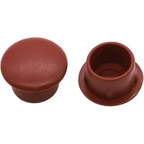 Glvaner 100 pcs 6mm Black Plastic Hole Plugs, 1/4 inch Cabinet Hole Plugs, Screw Caps Cover, Button Top, Furniture, Cabinet, Shelf, Panel Hole Plugs