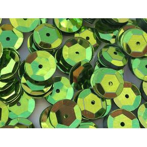 Sequins 8mm 800/Pkg Lime Green