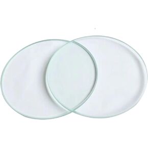 1pc Transparent Board Clear Glass Working Stage Round Bottom Specimen Plate Diameter 95mm 100mm for Stereo Microscope (Size : 95mm)