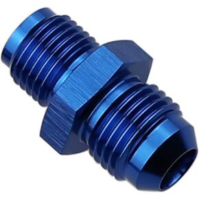 Aluminum -4AN AN4 Male Flare to 5/8 x 18 Male Thread Inverted Seat Adaptor Fittings Male Inv Flare Connector, Black