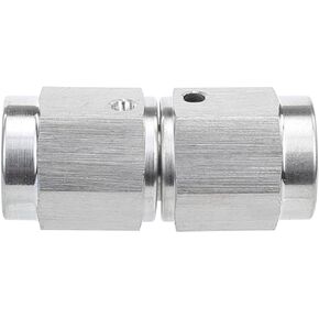 Stainless Steel Swivel Coupling Fuel Fittings Straight -3 AN Female to 3AN Female Flare Coupler Hose Union Adapter, 3/8 x 24 AN3 Thread Connector