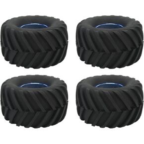 RC Car Rubber Tires, 4Pcs 1/10 Scale Monster Truck Tires RC Car Tire and Wheels for 1/10 Remote Control Car