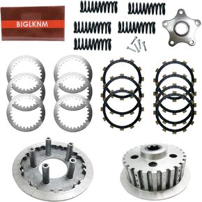 Completed Clutch Disc Friction Plate Kit with Springs Replace for Raptor 350 Warrior 350 Big Bear 350 2x4 4x4 Kodiak 400 MOTO-4 350 TERRA PRO 350, Heavy Duty Pressure Plate