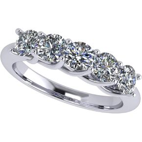 NANA Jewels Simulated Diamond wedding Ring, Wedding Band, 1.00ctw Lucita Sterling Silver-10K-14K Gold
