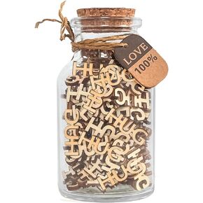 Jar of Hugs,Hugs to Give, Hug Wooden Cutouts Letter Piece DIY Bag of Hugs Gift for Family, Funny Gifts for Christmas, Valentine's Day, Birthday Day, Holiday.