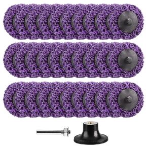 Diamond Sanding Discs Set 2 Inch Quick Change Disc Surface Conditioning Disc with 1/4 Inch Holder for Die Grinder Surface Prep Strip Grind Polish Burr Finish Rust Paint Removal 31Pcs-Mix