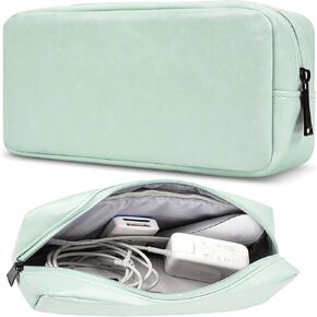 Electronic Organizer Travel Cable Accessories Bag, Electronic Organizer Case, Electronic Accessories Organizer Bag for Power Bank, Chargers, USB Cable, Earphone (Mint Green)