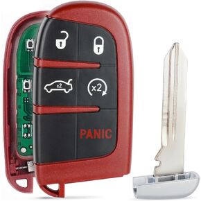 Proximity Smart Key Fob Replacement Fits for Chrysler 300 Dodge Charger 2011-2018 Challenger 2015-2018 Dart 2014-2016 FCC ID: M3N-40821302 5Buttons 433MHz ID46 Chip