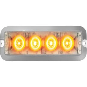 Grand General 76532 Red Medium Rectangular 4 LED Strobe Light with Red Lens