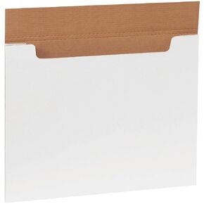 Boxes Fast BFM201614 Jumbo White Fold-Over Cardboard Mailers, 20 x 16 x 1/4 Inches, Easy Fold Mailers, Corrugated Die-Cut Shipping Boxes, Multi-Depth, Large White Mailing Boxes (Pack of 20)