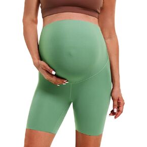 BONVIGOR Clouduxi Maternity Shorts Over The Belly 6"-Pregnancy Biker Shorts Workout Yoga Active Athletic Shorts Pants