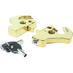 Rotary Docking Latches with Locks for Harley Davidson Sissy Bar Uprights and Luggage Racks (Black/Silver/Gold) (Silver)