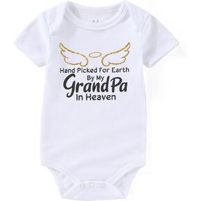 handpicked for earth by my gandma grandpa in heaven pregnancy announcement for grandparents baby bodysuit