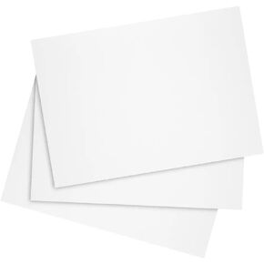 White Cardstock Thick Paper - Blank Heavy Weight 125 lb Cover Card Stock - 50 Pack (5x7)