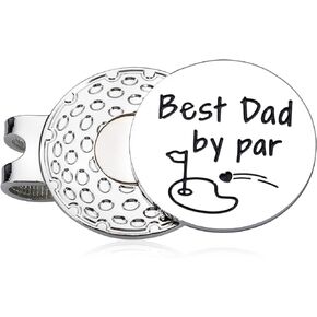 Fathers Day Dad Gifts from Wife Golf Ball Marker Hat Clip for Men Him Dad Birthday Gifts from Son Daughter New Dad Gift for Men First Time Dad Stepdad Grandpa Valentine for Dad by Par
