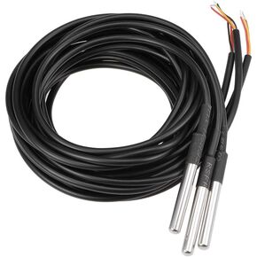 uxcell DS18B20 Temperature Sensor Waterproof Digital Thermal Probe Temp Sensor 2M 3 Pcs