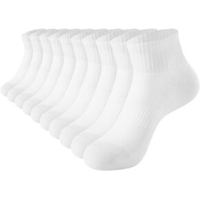 J-BOX Ankle Socks for Women Cotton Breathable Mesh Socks Athletic Running Casual Socks (10 pairs)