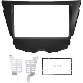 Acouto 2Din Radio Fascia for Hyundai Veloster 2011-2018 Car Stereo Dash Radio Fascia Kit DVD Audio Navigation Frame Replacement Car Interior Decoration Accessories