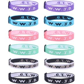 JEWPRAK WWJD Bracelets Pack What Would Jesus Do Bracelets Woven Wristbands Religious Christian Jesus Bracelets