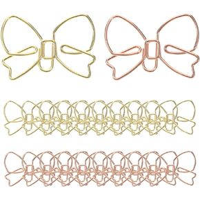 Operitacx 20pcs Paper Clip with Bow Decorative Paper Clips Cute Paper Clips Paperclips Binder Accessories Funny Paper Clips Large Paper Clips Small Paper Clips Student The Cross Metal Alien