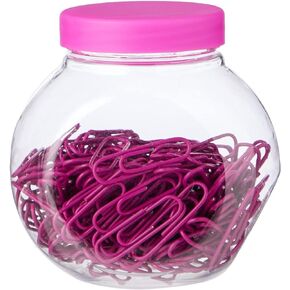 27 mm 200 Coloured Plastic Coated Metal Paper Clip in Candy Box, Blue