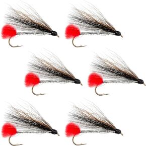 The Fly Fishing Place Black Nose Dace Classic Streamer Flies - Set of 6 Bass and Trout Fly Fishing Flies - Hook Size 4