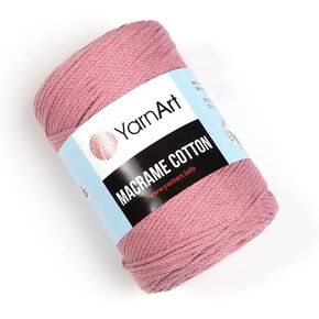 ألوان متناغمة من قطن YarnArt Macrame، مصنوعات فريدة من نوعها من Macrame 8.80 أونصة، 246.06 ياردة 80% قطن Macrame Rope Macrame، وزن غزل Macrame متوسط ​​(792) in Kuwait