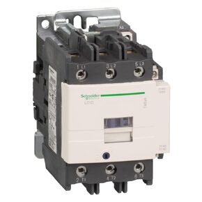 IEC contactor, TeSys Deca, nonreversing, 95A, 60HP at 480VAC, 3 Phase, 3 Pole, 3 NO, 120VAC 50/60Hz Coil, Open Style