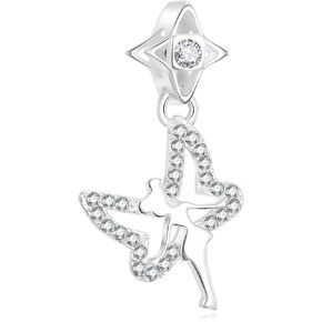 Girl Charm Ballet Dancer Love to Dance Charms 925 Sterling Silver Beads Charms fit Pandora Charm Bracelets Necklace for Women