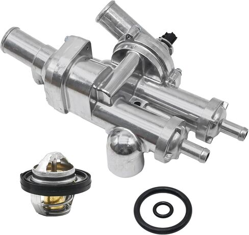 68003582AB Aluminium Thermostat Housing Assembly Replacement for Dodge Jeep Chrysler Vehicle - 200 Sebring Avenger Caliber Journey Compass Patriot 1.8L 2.0L 2.4L in Saudi Arabia