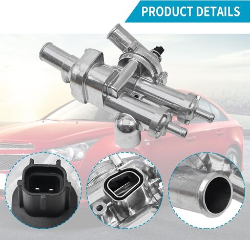 68003582AB Aluminium Thermostat Housing Assembly Replacement for Dodge Jeep Chrysler Vehicle - 200 Sebring Avenger Caliber Journey Compass Patriot 1.8L 2.0L 2.4L in Saudi Arabia