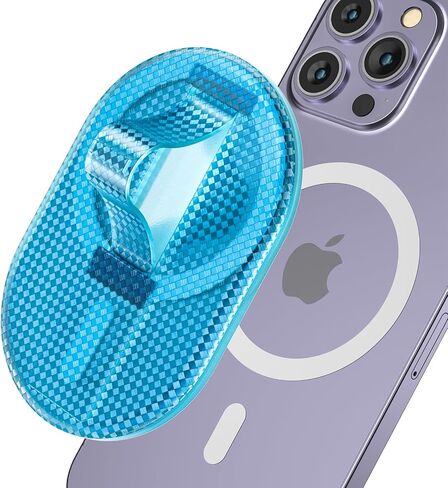 AUROX for MagSafe Phone Grip with Finger Strap, Magnetic Phone Grip Strap Holder with Kickstand Finger Loop, Magnetic Finger Phone Grip for MagSafe Stand, for iPhone 15/14/13/12 Series, Black in Saudi Arabia