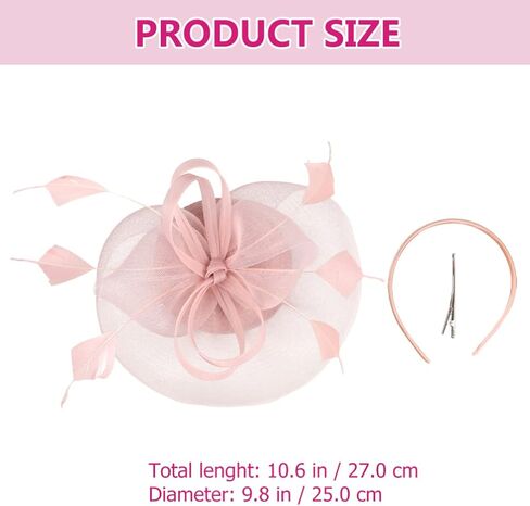 Lurrose Fascinators Hat Headband Fascinators Hat Headpiece Flower Mesh Clip Tea Party Headwear for Girls Women, Black in Kuwait