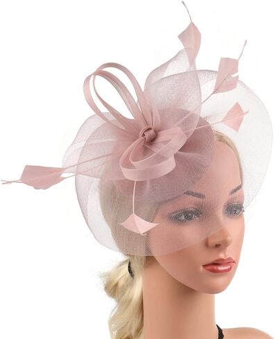 Lurrose Fascinators Hat Headband Fascinators Hat Headpiece Flower Mesh Clip Tea Party Headwear for Girls Women, Black in Kuwait
