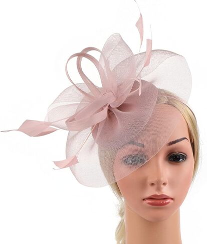 Lurrose Fascinators Hat Headband Fascinators Hat Headpiece Flower Mesh Clip Tea Party Headwear for Girls Women, Black in Kuwait
