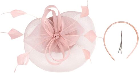 Lurrose Fascinators Hat Headband Fascinators Hat Headpiece Flower Mesh Clip Tea Party Headwear for Girls Women, Black in Kuwait