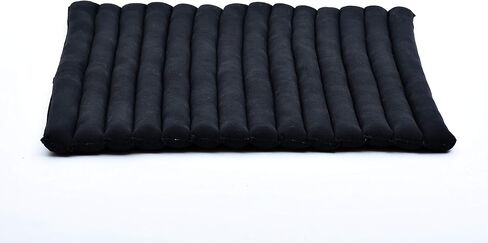 Leewadee Zabuton Seating Cushion – Square Floor Seat for Meditation Exercises, Light Yoga Mat Filled with Kapok, 28 x 28 inches, Black Orange in Saudi Arabia