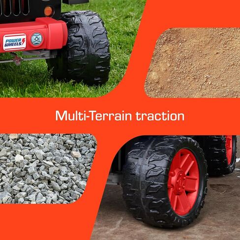 مجموعة من العجلات الكهربائية، لعبة ركوب جيب رانجلر القوية الناطقة مع أصوات وميكروفون، لعبة ما قبل المدرسة، جر متعدد التضاريس، مقعدان، أسود وأحمر + بطارية بديلة 12 فولت 12 أمبير قابلة لإعادة الشحن in Kuwait