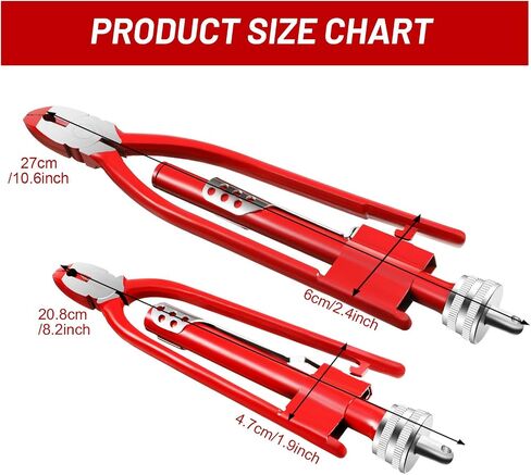 2 Pieces Aircraft Safety Wire Twisting Pliers Tools Wire Twist Pliers 9 Inch 6 Inch Lock Twister Safety Wire Pliers for Aircraft Auto Industry (Red) in Saudi Arabia