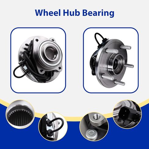 513273 محامل العجلات الأمامية ومجموعة المحور لكرايسلر تاون آند كانتري 08-16، لدودج جراند كارافان 08-16، لفولكس فاجن روتان 09-14، مجموعة محور العجلة الأمامية مع 5 مقابس in Kuwait