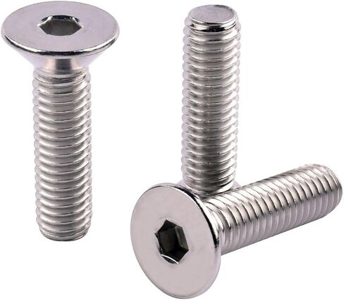 M5 x 10mm غطاء مقبس الرأس المسطح مسامير غاطسة DIN7991 البراغي، 304 الفولاذ المقاوم للصدأ 18-8، محرك ألين سداسي، خيط كامل، الكمية 25 in Kuwait