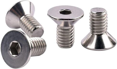 M5 x 10mm غطاء مقبس الرأس المسطح مسامير غاطسة DIN7991 البراغي، 304 الفولاذ المقاوم للصدأ 18-8، محرك ألين سداسي، خيط كامل، الكمية 25 in Kuwait