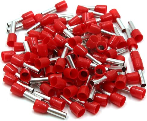 uxcell 200pcs Red Black Insulated Copper AWG 10 Wire Crimp Connector Cord Pin End Terminal in Saudi Arabia