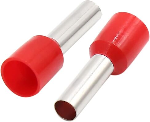 uxcell 200pcs Red Black Insulated Copper AWG 10 Wire Crimp Connector Cord Pin End Terminal in Saudi Arabia