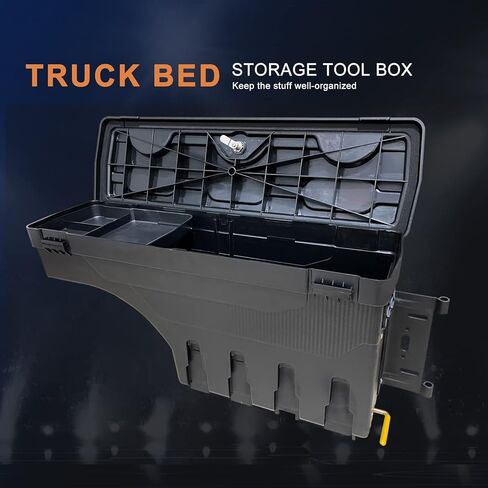 صندوق تخزين سرير الشاحنة صندوق أدوات متوافق مع دودج رام 1500 2500 3500 2002-2018 جانب الركاب الخلفي in Kuwait